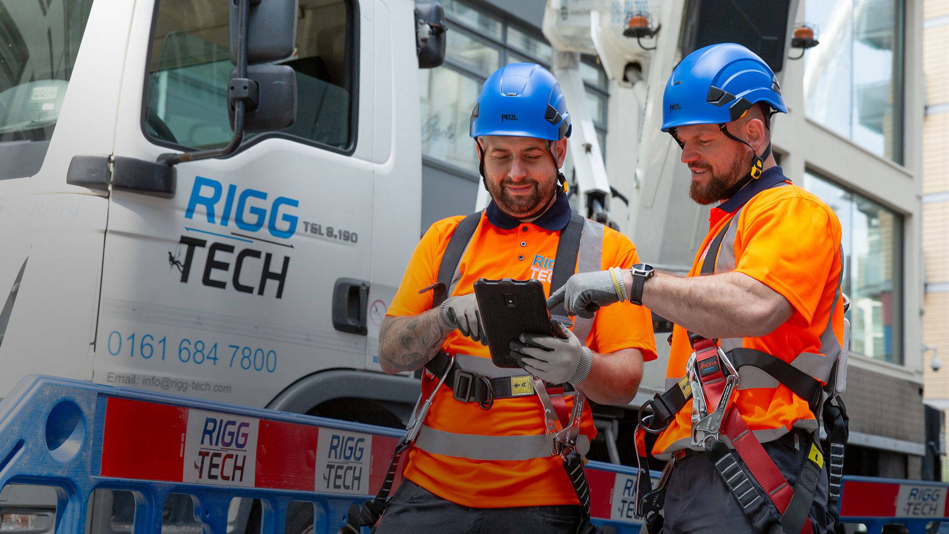 Banner-update-june-2025 Rigg tech reactive and maintenance operatives are demonstrating our digital reporting facility
